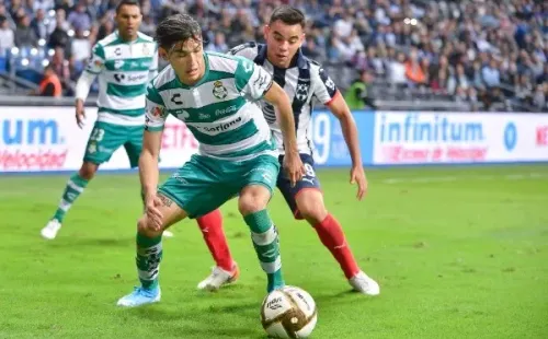 Arteaga en acción con Santos (Getty)