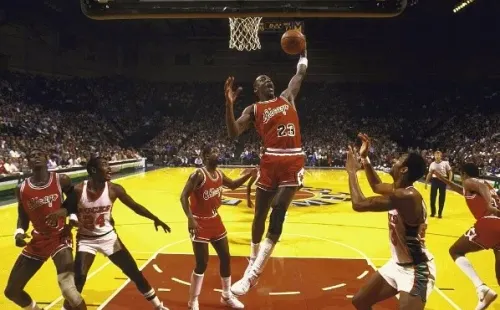 Michael Jordan en su primera temporada con los Bulls (Getty Images)