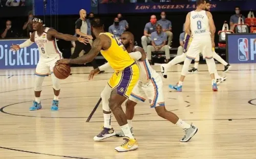 Los Lakers perdieron 86-105 ante los Thunder (Getty)
