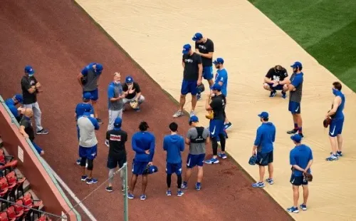 Las reuniones de equipos de MLB en tiempos de pandemia (Getty)
