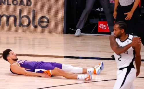Booker luego del game-winner ante Clippers (Getty)