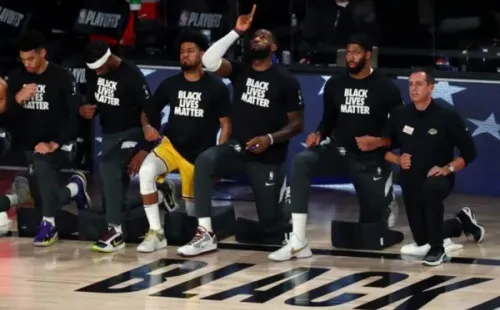 James firme en la protesta contra la desigualdad social (Getty)