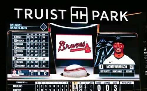La postal que refleja el histórico marcador de los Atlanta Braves ante Miami Marlins | Foto: Getty Images