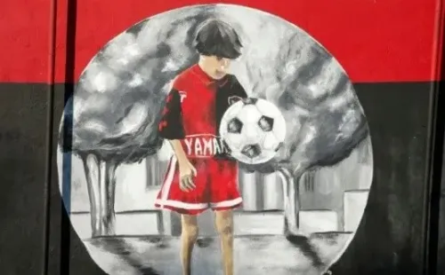 La del Ateneo Pablo VI fue la primera cancha de Messi (Instagram)