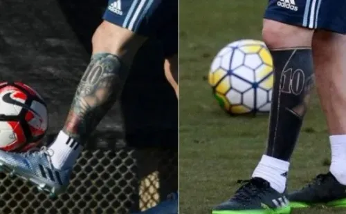 Alguno de los tantos tatuajes que tiene Messi (Twitter)