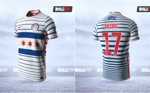 Jersey Chicago Cubs modo fútbol
