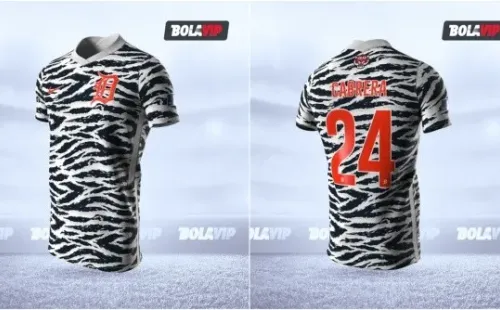 Jersey Detroit Tigers modo fútbol