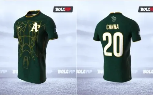 Jersey Oakland Athletics modo fútbol