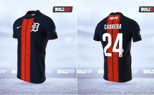 Jersey Detroit Tigers modo fútbol