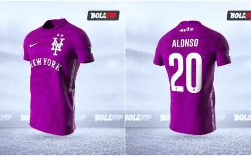 Jersey New York Mets modo fútbol