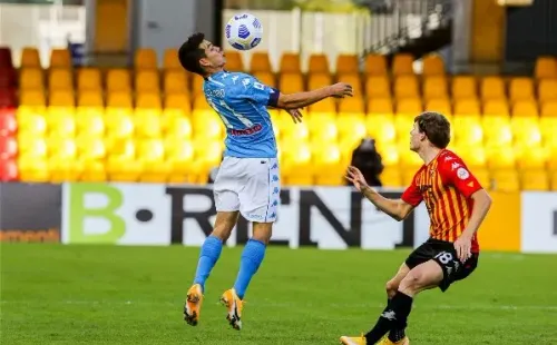 Control de Lozano en el duelo ante Benevento.