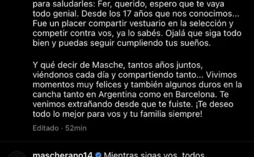 La respuesta de Masche a Messi.