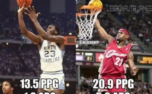 Jordan y LeBron a los 19 años