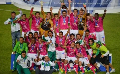 León celebra el Bicampeonato en el estadio de Pachuca (JAM Media)