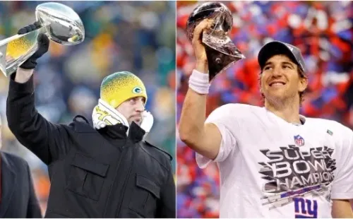 Aaron Rodgers y Eli Manning