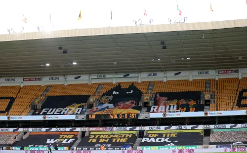 Pancarta para Raúl Jiménez de Wolverhampton (Getty Images)