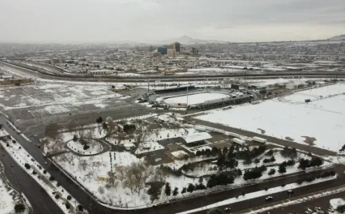 Estadio Olímpico Benito Juárez nieve