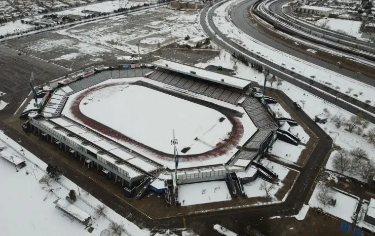 Estadio Olímpico Benito Juárez nieve