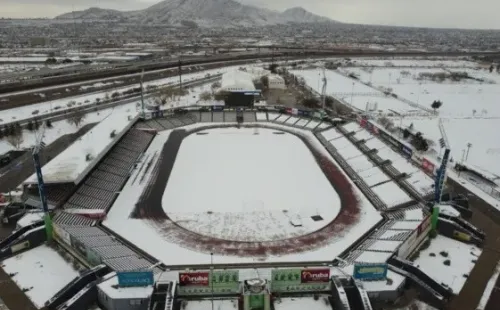 Estadio Olímpico Benito Juárez nieve