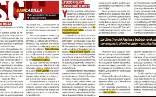 Columna de SanCadilla sobre Pachuca – Miguel Herrera.