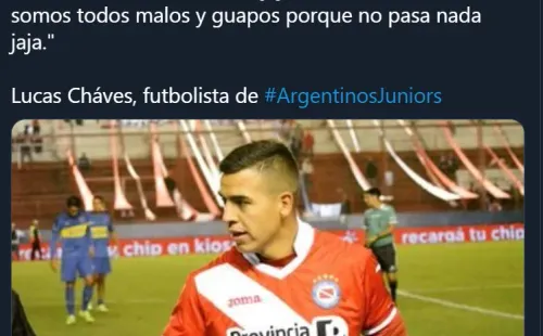 Las palabras sin filtro de Lucas Chaves.