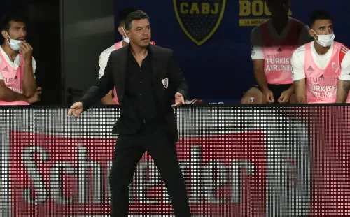 Gallardo, en acción contra Boca (Foto: Getty)