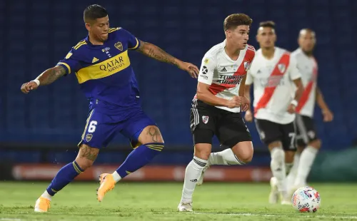 Rojo debutó en Boca en el Superclásico. (Getty)