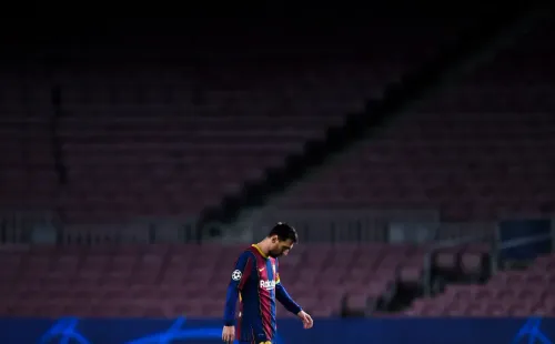 Messi, decepcionado tras una nueva eliminación. (Getty)