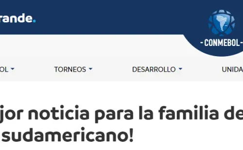 Así anunció Conmebol la gran noticia.