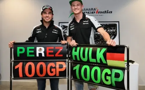 Checo Pérez y Nico Hulkenberg fueron compañeros en Force India. Foto: Getty