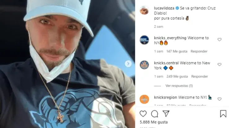 Lucas Vildoza con gorra de Jordan