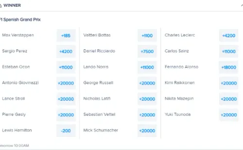 *Cuotas cortesía de FanDuel.