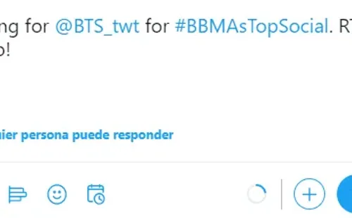Ejemplo de cómo votar en Twitter (Fuente: página oficial de BBMAs).