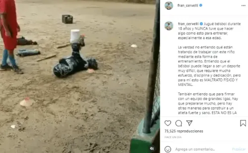 Entrenamiento de un niño catcher