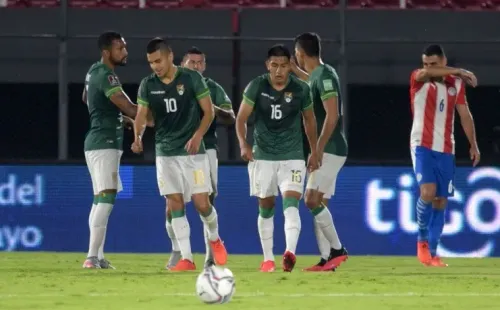 Boris Céspedes, con la número 10, celebrando un gol con la Selección de Bolivia (Foto: Getty Images).