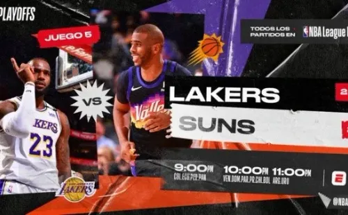 Phoenix Suns vs Los Angeles Lakers (Foto: Twitter NBA Latam)
