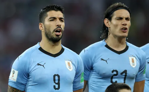 Luis Suárez y Edinson Cavani, la delantera letal de Uruguay (Foto: Getty Images).