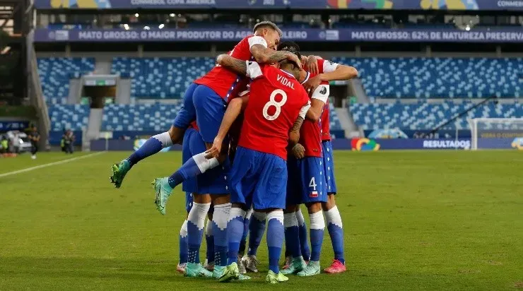 El festejo de gol chileno. Foto: Getty