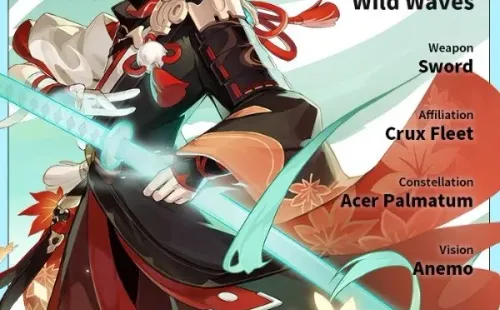 Descripción de Kazuha (Fuente: Twitter)