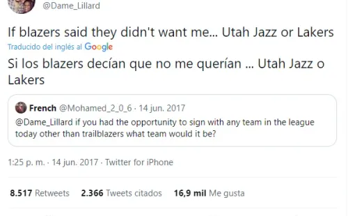 A Lillard le gustaría jugar en los Lakers