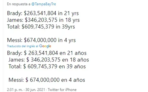 LeBron Brady y Messi