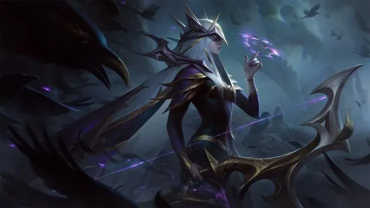 Ashe Aquelarre Splash Art League of Legends