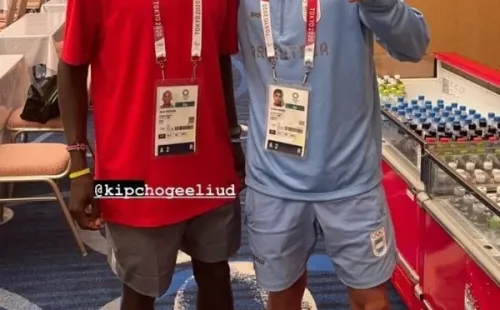 Coco Muñoz con Eliud Kipchoge (Foto: IG Eulaliojr)