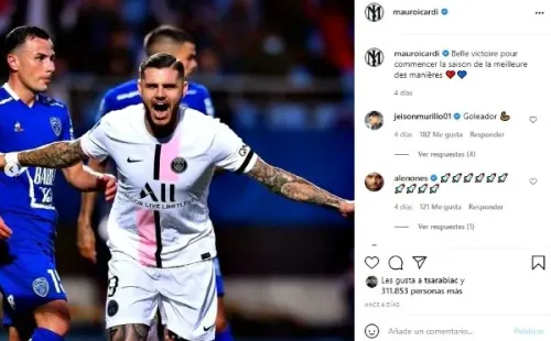 Mauro Icardi fue autor de uno de los goles para la victoria de PSG ante Troyes