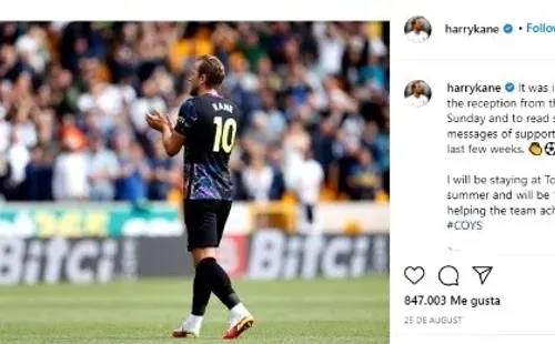 Harry Kane permanecerá en Tottenham