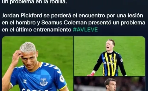 Everton se manifiesta sobre la baja de Richarlison