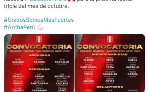 Convocatoria Perú