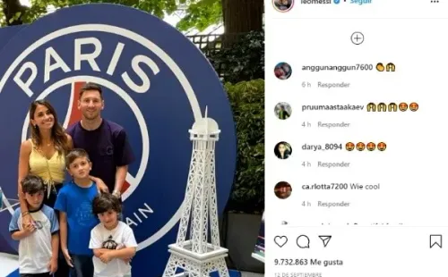 Messi, junto a su familia en París