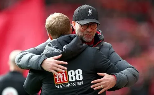 Eddie Howe ante Jurgen Klopp. (Getty)