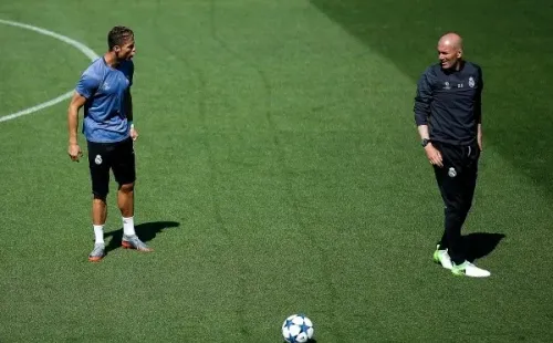 Ronaldo y Zidane en un entrenamiento en Real Madrid. (Getty)